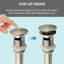 Lavabo de salle de bain avec trop-plein Drain Stopper-71275699