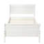 White Twin Bed - Solid Wood With Headboard, & Platform Frame Headboard