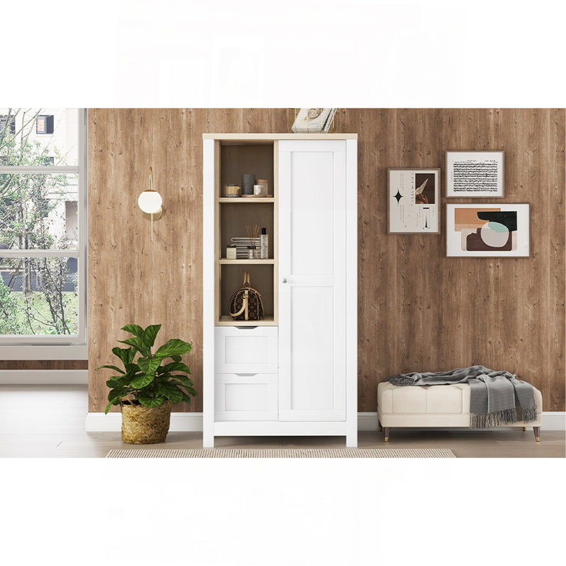 Versatile Bedroom Storage Wardrobe With Sliding Door And Multiple Compartments For Organized Living