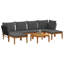  Garden Lounge Set Solid Acacia Wood & Rope Sofa Outdoor Furniture Patio-727249746