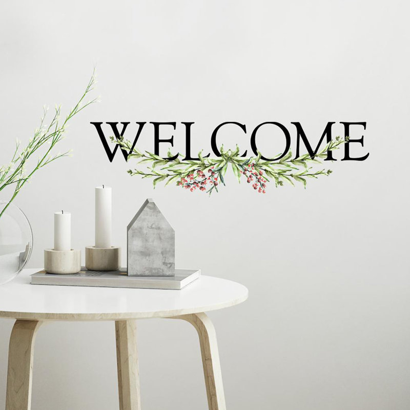 Décalcomanie murale colle et colle welcome