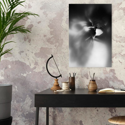 «1950S Soft-Focus Couple Kissing Classic Dramatic Retro Portrait Art mural»