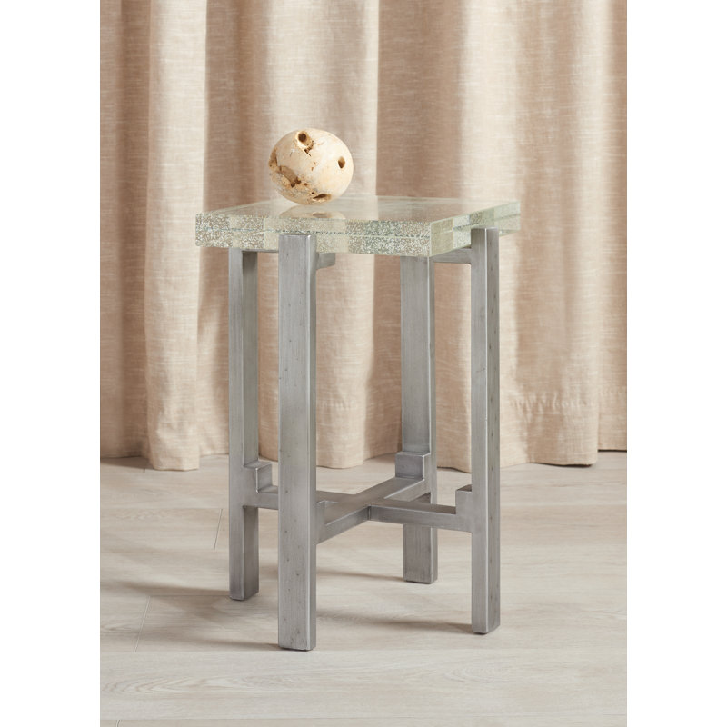Burny Glass Top End Table
