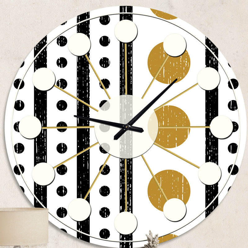 Horloge murale rétro Mid-Century, Moyenne