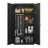Black Metal Large-Capacity Wardrobe With Hanging Rod And Compartments, Lockable Closet With Locks & Keys, Steel Construction, Waterproof & Fireproof, Suitable For Bedroom, Living Room And Laundry Room-452693040