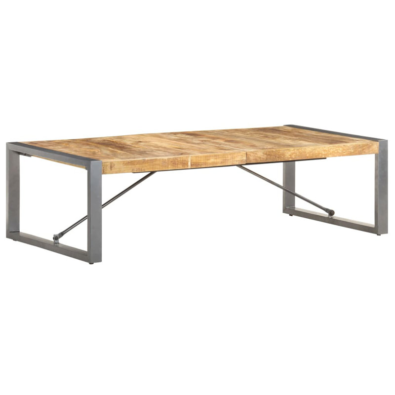 Table basse simple Cielke, H 15,7 po x l 70,9 po x L 35,4 po, Brun clair, Gris