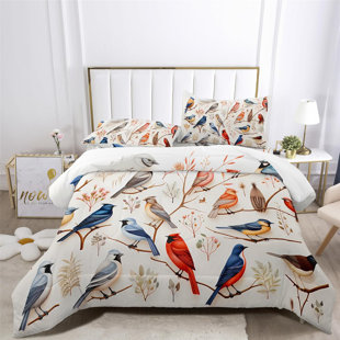 Northern Cardinal Birds Pattern Bed Sets