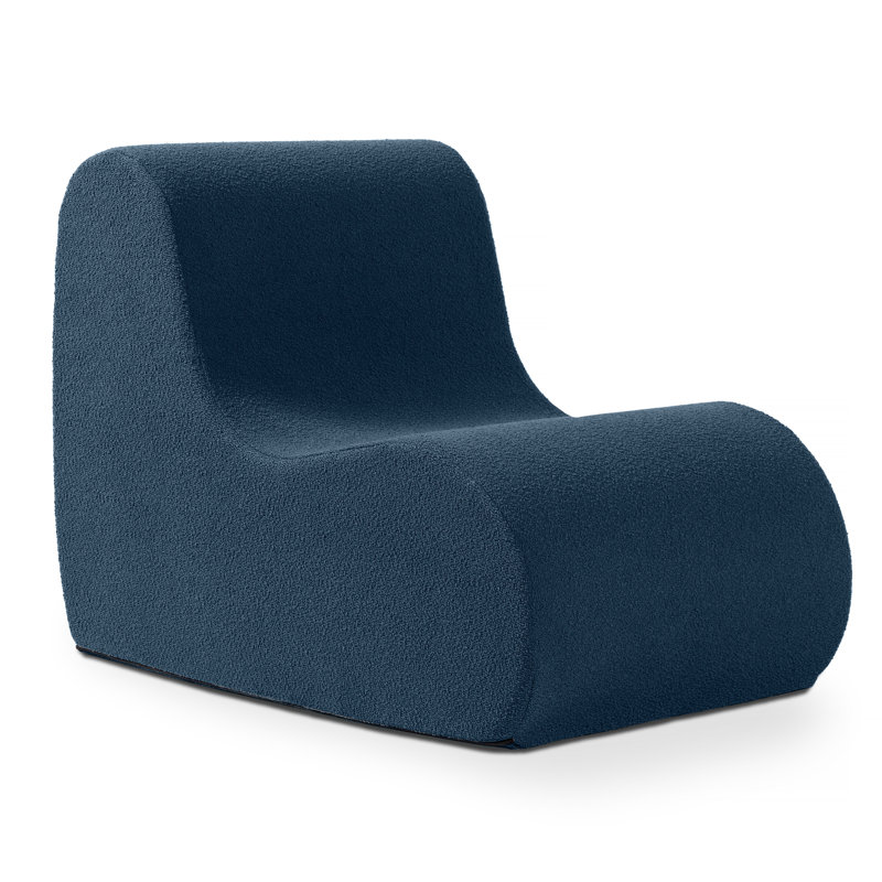 Fauteuil d'appoint Uptown, Boucle, Bouclé bleu marine