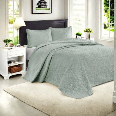 Ensemble de literie réversible en coton, style courtepointe écume de mer pour toutes les saisons