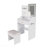 3-Color Led Vanity Mirror With Stool, Dressing Table For Bedroom, 2 Drawers & 5 Storage Cabinets (4 Open + 1 Hidden), Adjustable Lighting (White)-1661471202