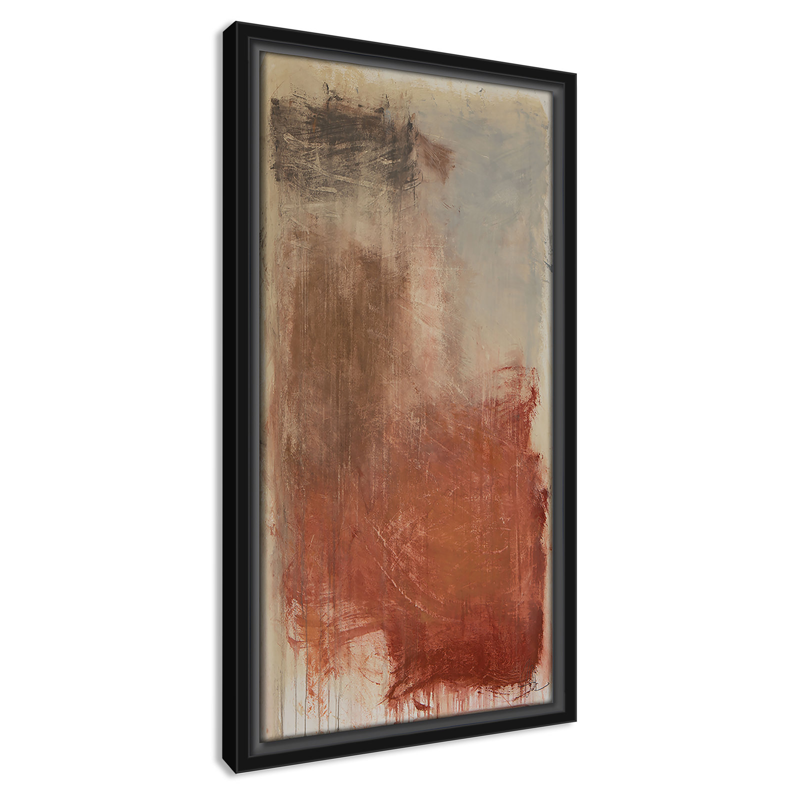 Autumn Over The Rivera Print by , 17.5" H x 9.5" W, Black