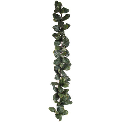 6' Tall Magnolia Leaf Garland (Set of 2) - Artificial Greenery Decor