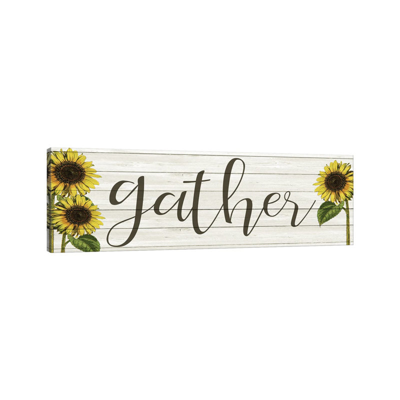 Sunflower Gather by Kimberly Allen - Wrapped Canvas Panoramic Print, 30.48 cm H x 91.44 cm W x 3.175 cm D
