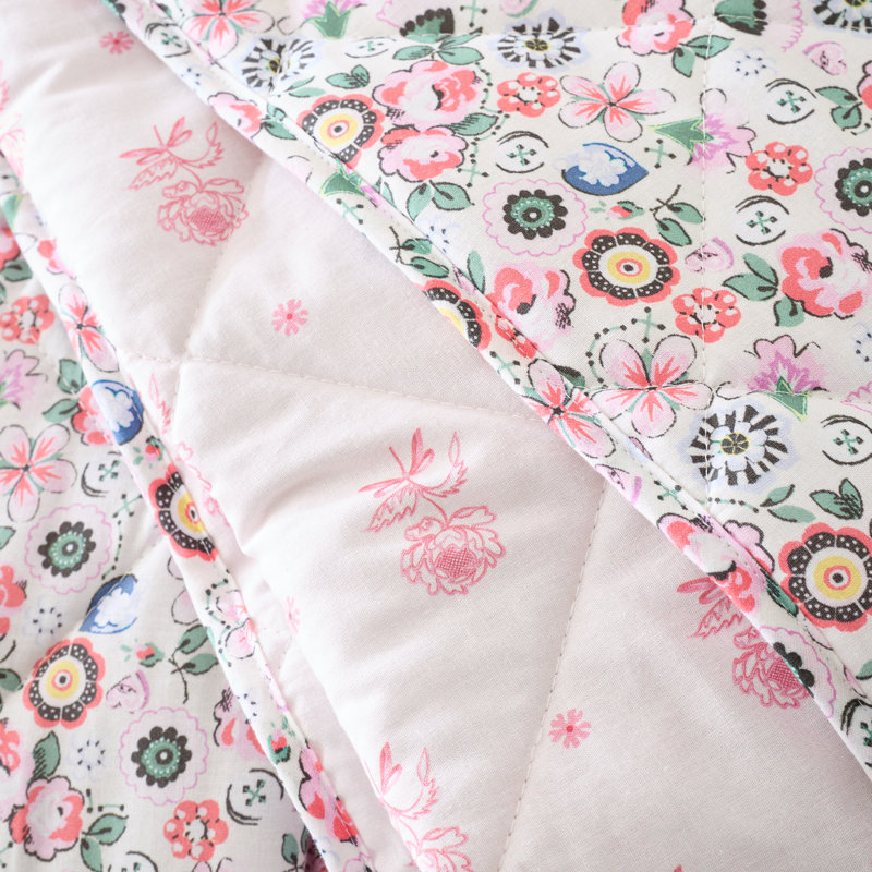 Pearly Queen Ditsy Cotton Quilted 150x200cm Bedspread