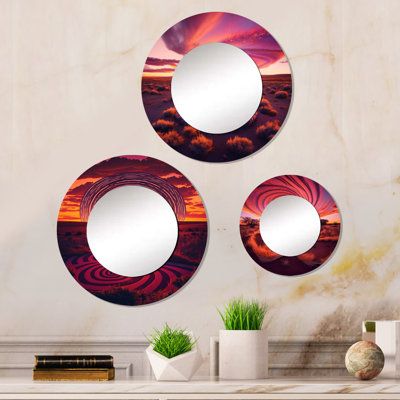 Ellamay Metal Round Mirror