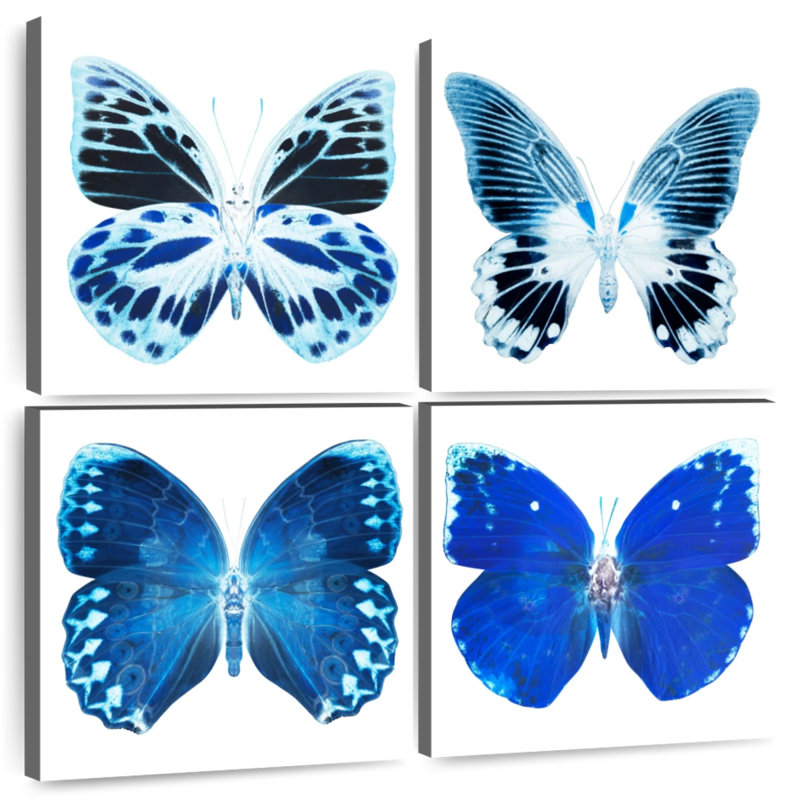 Miss Butterfly X-Ray - bleu, H 32 po x l 32 po
