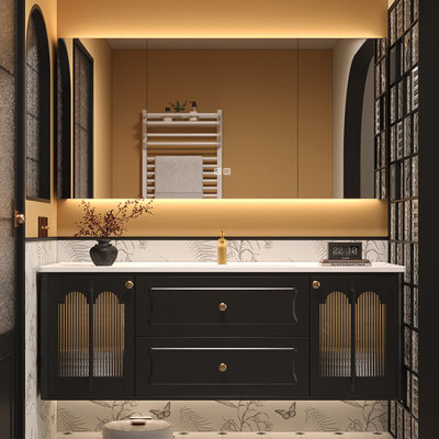 French-style retro bathroom cabinet