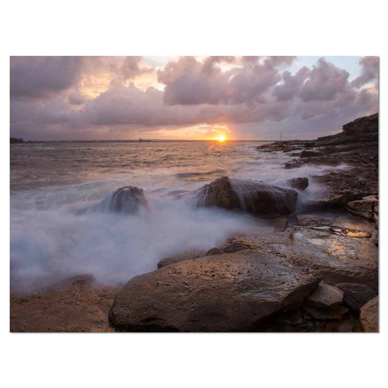Reproduction de photo sur toile tendue, "ondulations" à rochet en australie littorale, H 8 po x l 12 po x P 1 po