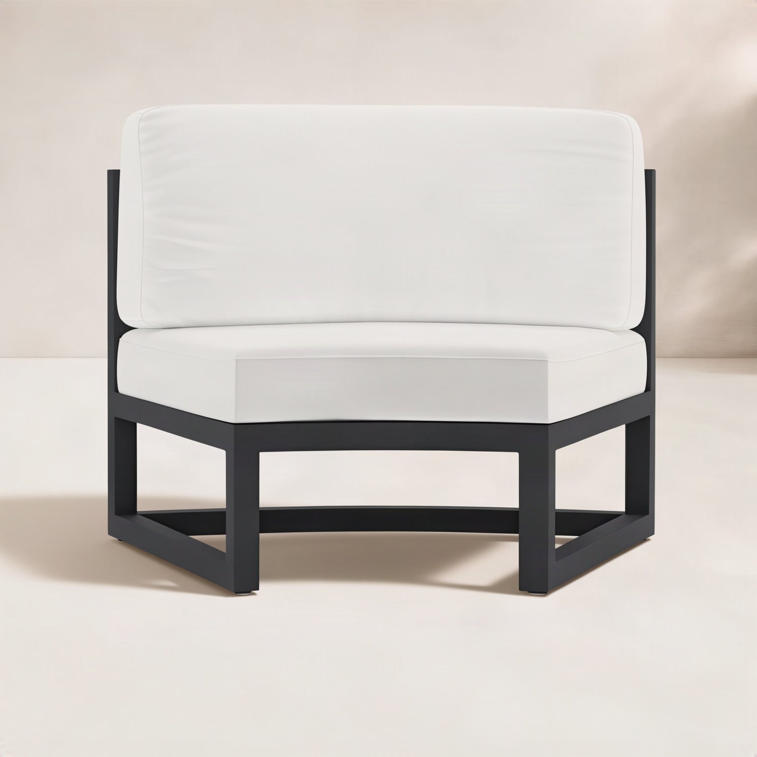 Smith Sunbrella® Patio Lounge Chair, Canvas Natural, Black