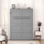 Grand lit escamotable mural, gris-1677331082-1677331125