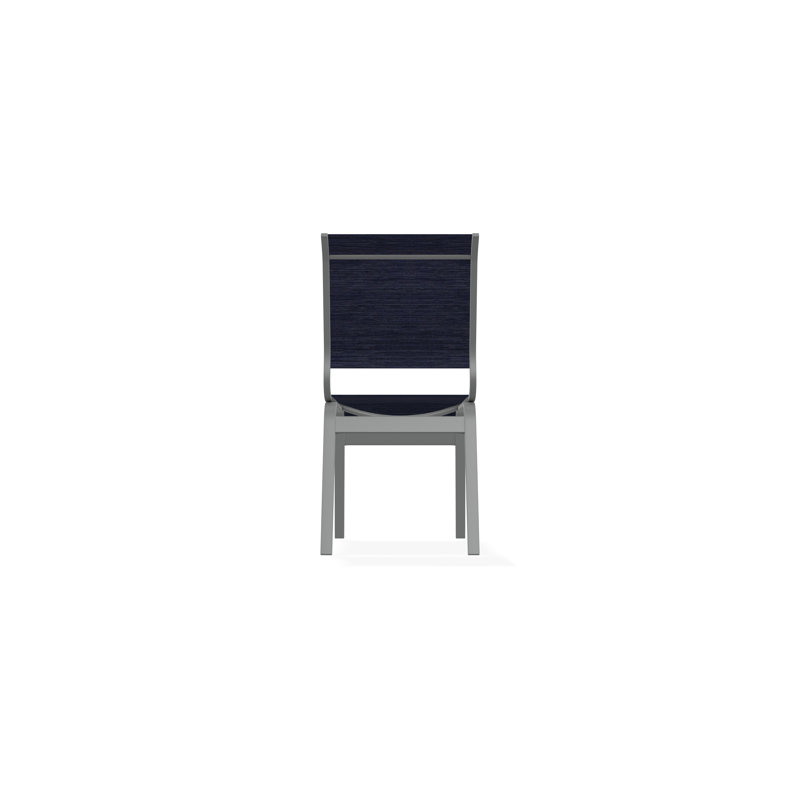 Aruba II Outdoor Dining Chair, Graphite, Collect Indigo