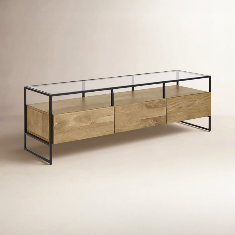Maia 58" TV Stand, Natural Wood