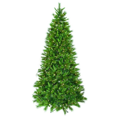  7.5' Green Belgium Artificial Christmas Tree with 3100 Clear/White Lights