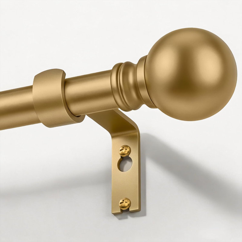 Modern Gold Curtain Rods for Windows
