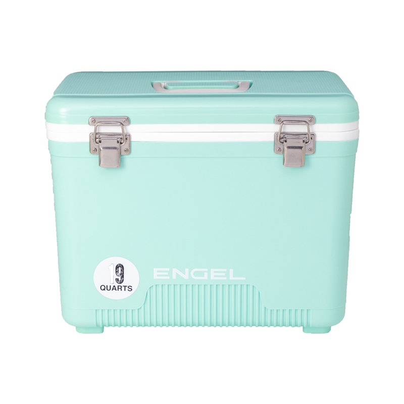 ENGEL 19 Qt Air Tight Dry Box & Insulated Ice Cooler with Shoulder Strap, Mint
