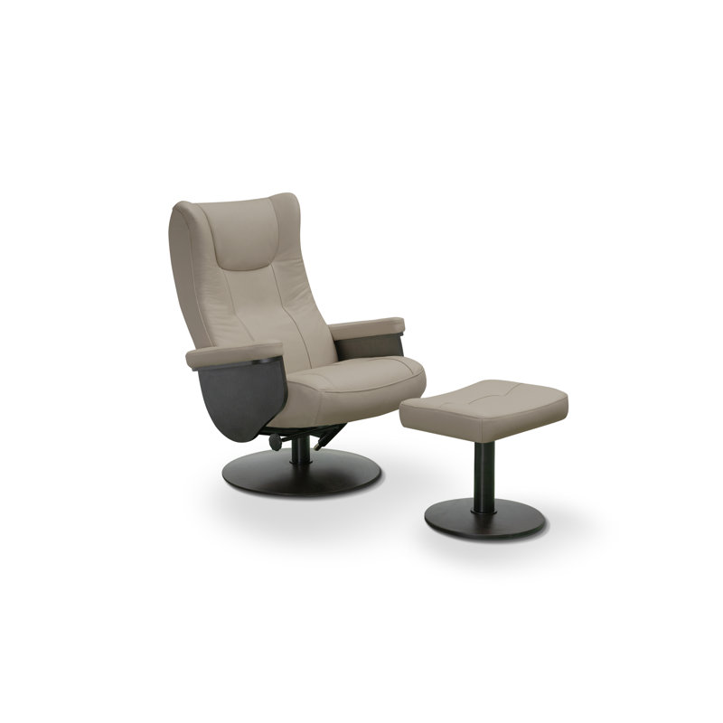 75cm Wide Swivel Standard Recliner, Wenge, Camel-Brown