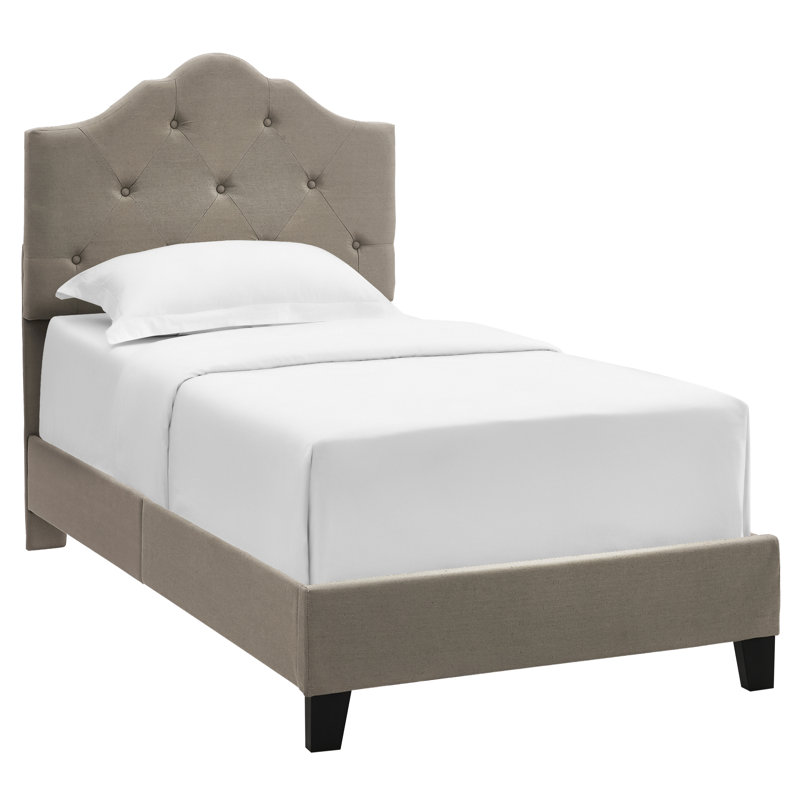 Lit tapissier standard Aquino, Simple, Ardoise