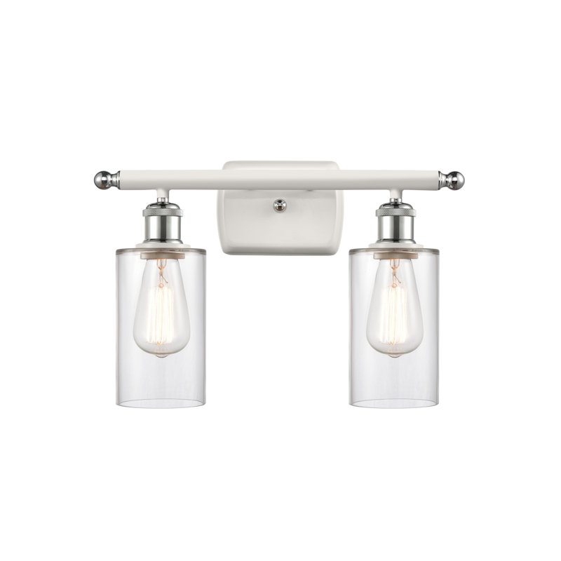 Éclairage de salle de bain à 2 lumières à intensité variable Mallette, Transparent, Ampoule DEL 6 watts Vinage