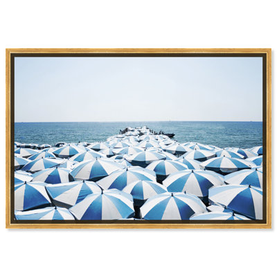 Blue Umbrella Beach - photographie sur toile