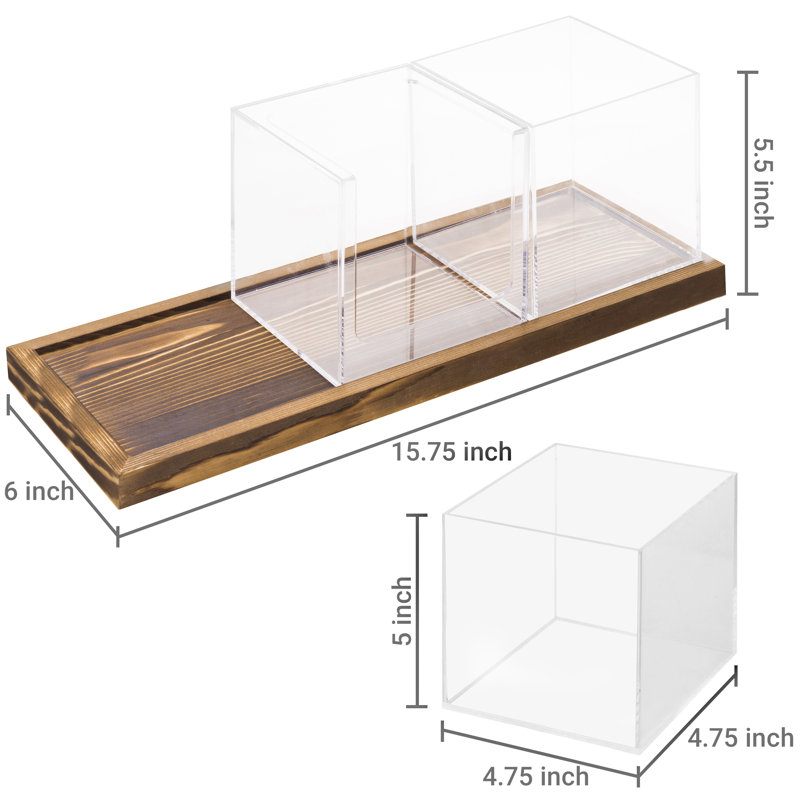 MyGift 3 Slot Coffee Bar Accessories Storage Holder