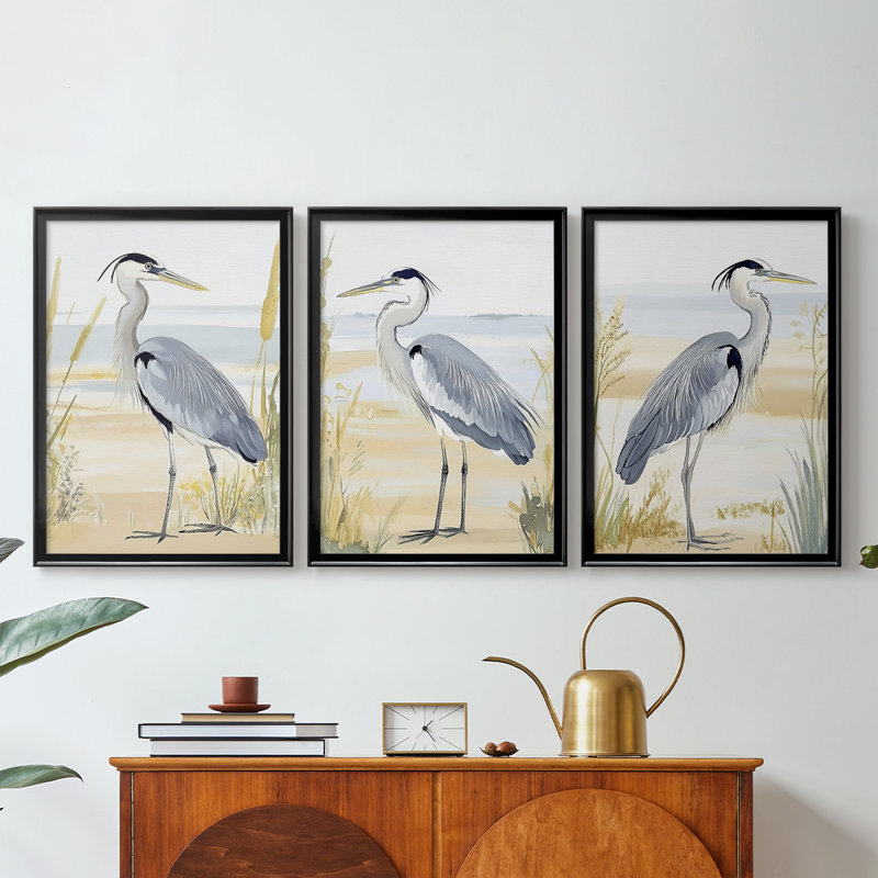 ANIMALS Series CCCCXXV - Toile tendue avec châssis sur mesure - 3 pièces, Noir, H 19 po x l 27 po