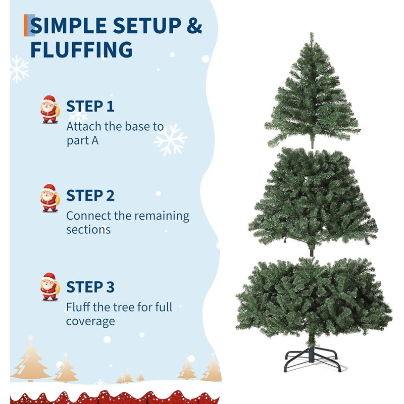 7.5' H Artificial Christmas Tree, No