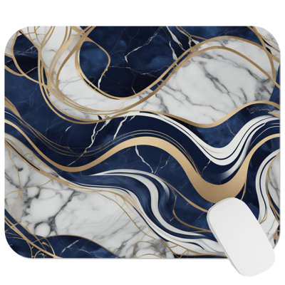Abstract Marble Geode Crystal Dreeam II Modern Gaming Cute Office Laptop Desk Pad Gift Mat Square Rectangle Non-Slip Mousepad