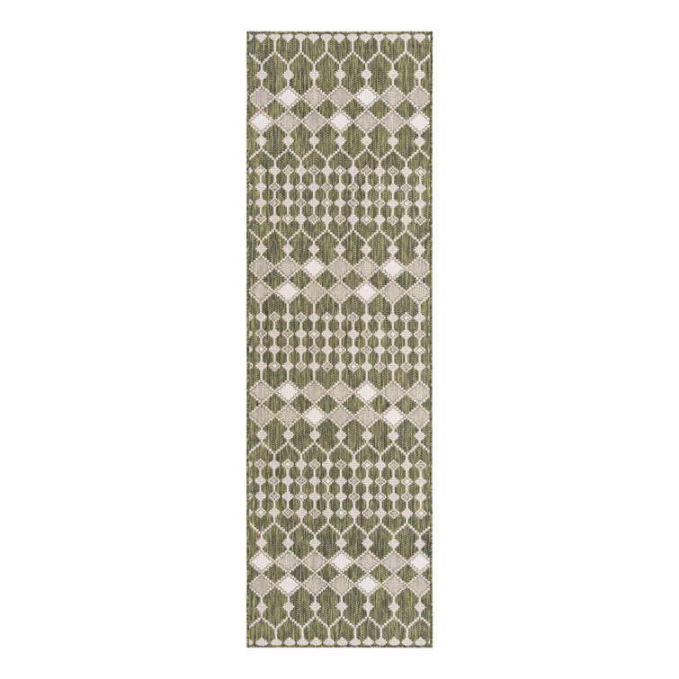 Green Traliccio Indoor/Outdoor Trellis Rug