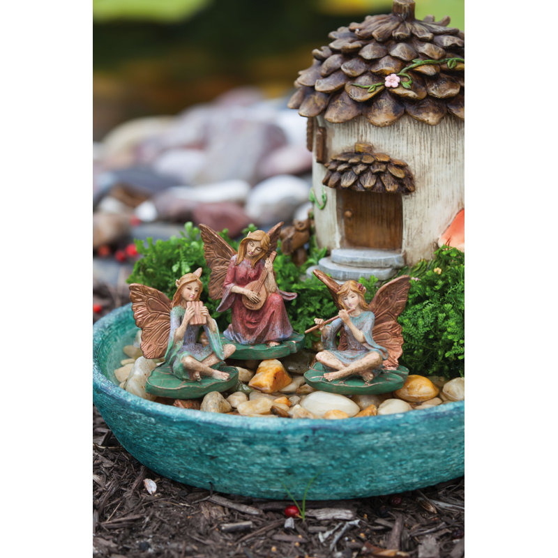 Ensemble de statue 3 pièces pour mini-jardin pond symphony