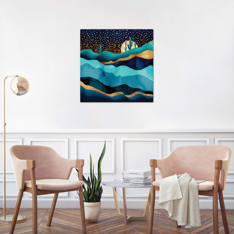 Indigo Desert Night by Indigo Desert Night - Wrapped Canvas Print, 66.04 cm H x 66.04 cm W x 1.91 cm D