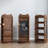 Nut-Brown Modern Solid wood rotating bookshelf