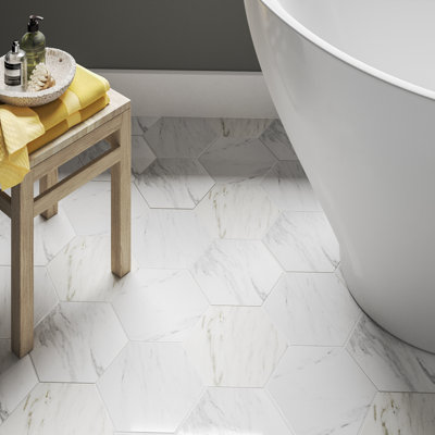Eterno 9" x 10" Porcelain Stone Look Wall & Floor Tile