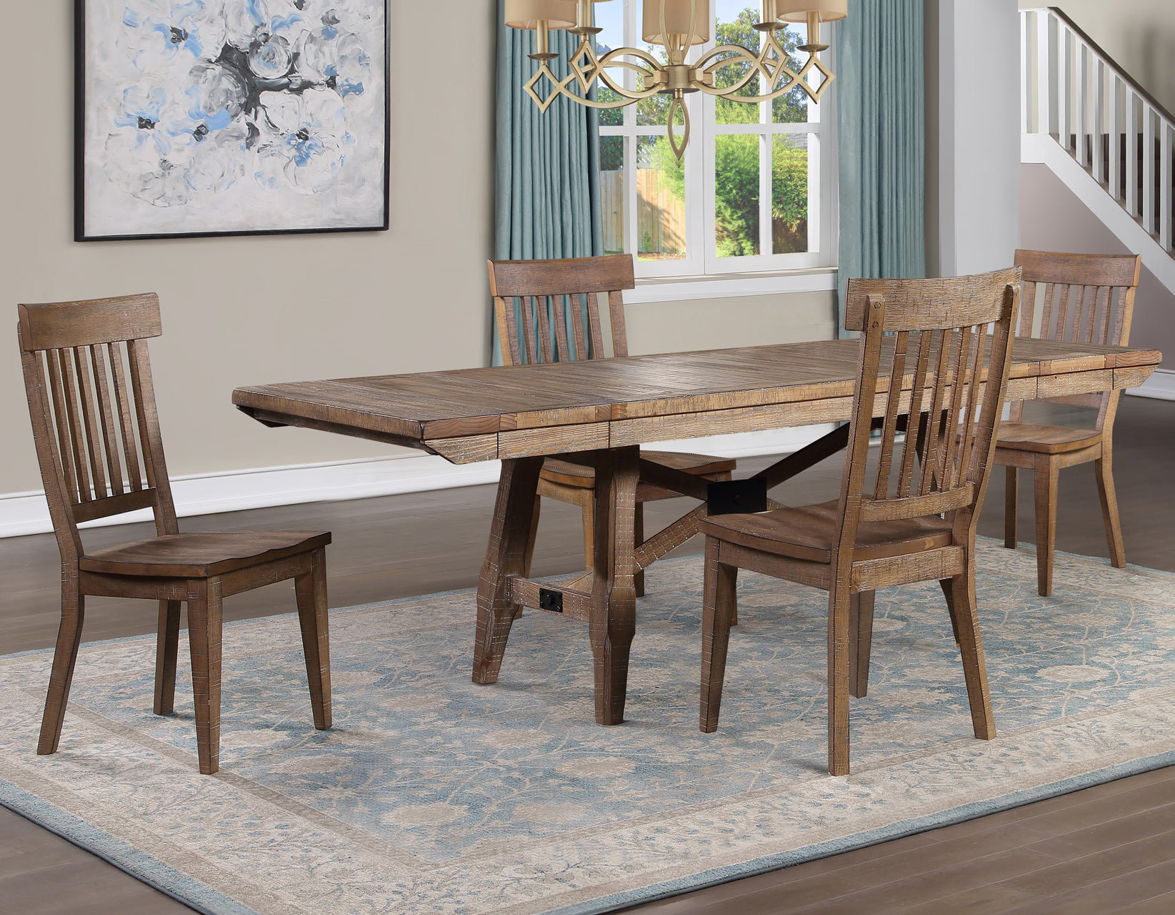 Rosalind Wheeler Riverdale 5-Piece Dining Set(Dining Table & 4 Side ...