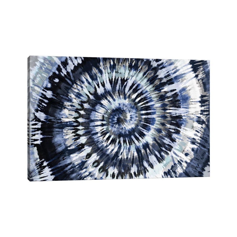 Tie Dye Indigo Blue by Molly Kearns - Print on Canvas, 20.32cm H x 30.48cm W x 1.91cm D, Wrapped Canvas