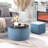 Suyeko 13.58" Wide Velvet Round Storage Ottoman-523577541