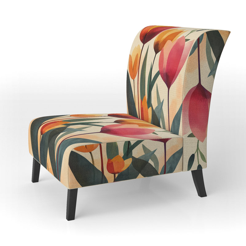 Fauteuil tulipe rembourré Tulip, Slipper Armless