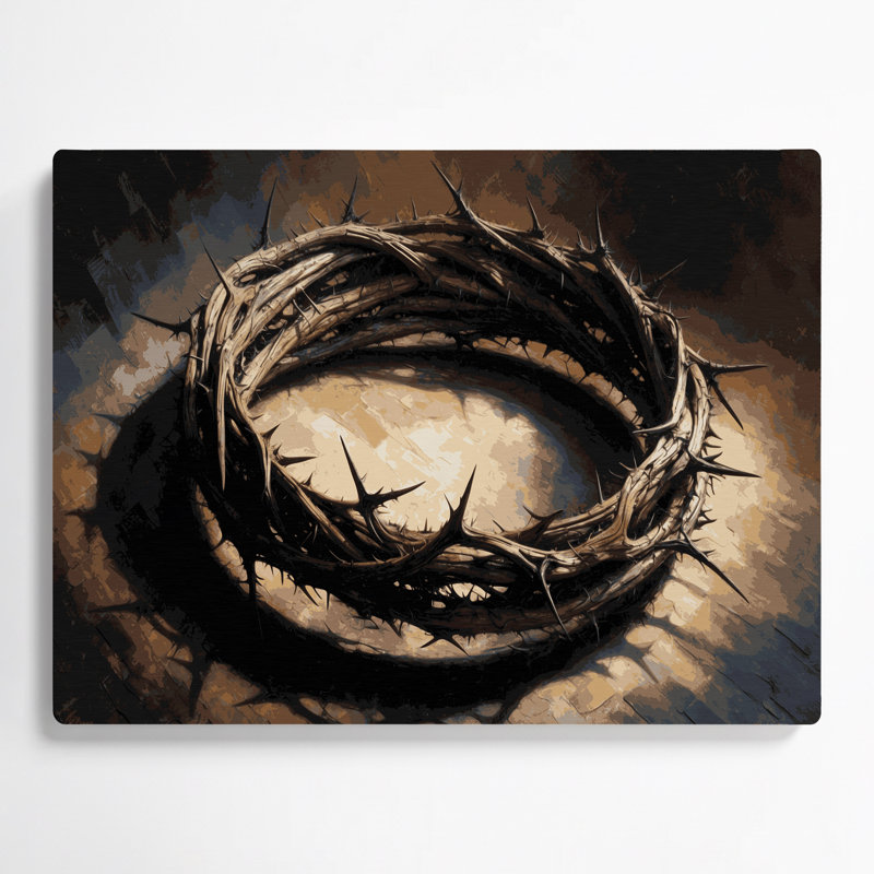 Art mural en métal Botanical Crown of Thorns, H 11 po x l 14 po