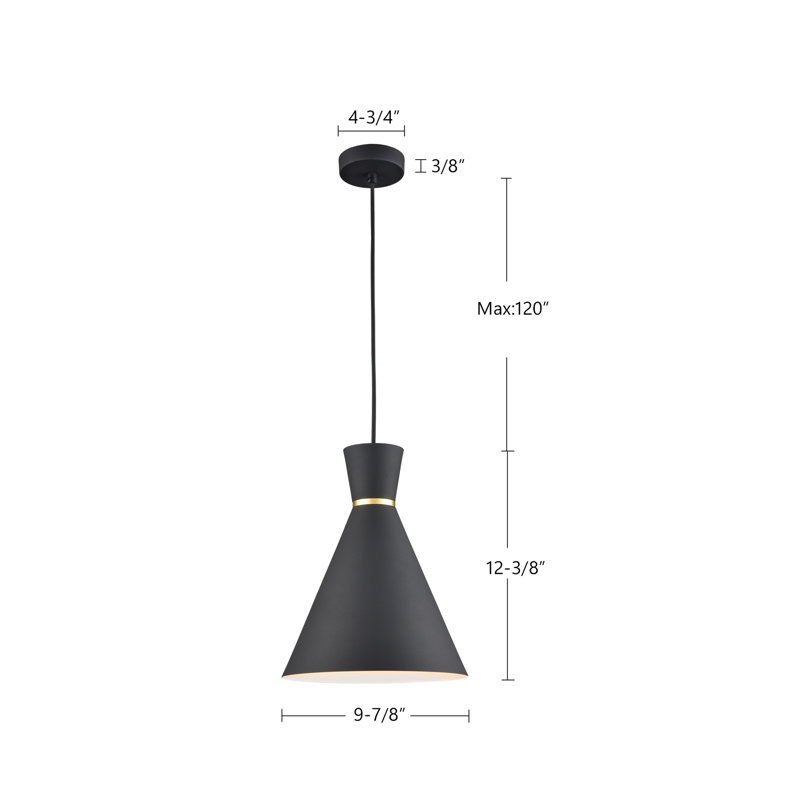 Vanderbilt 1 - Light Pendant, Black/Gold, Black/Gold