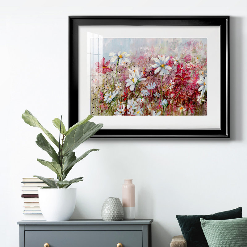 Wildflower France, reproduction encadrée de qualité supérieure - prête à être accrochée, H 26,5 po x l 36,5 po x P 1 po, Noir