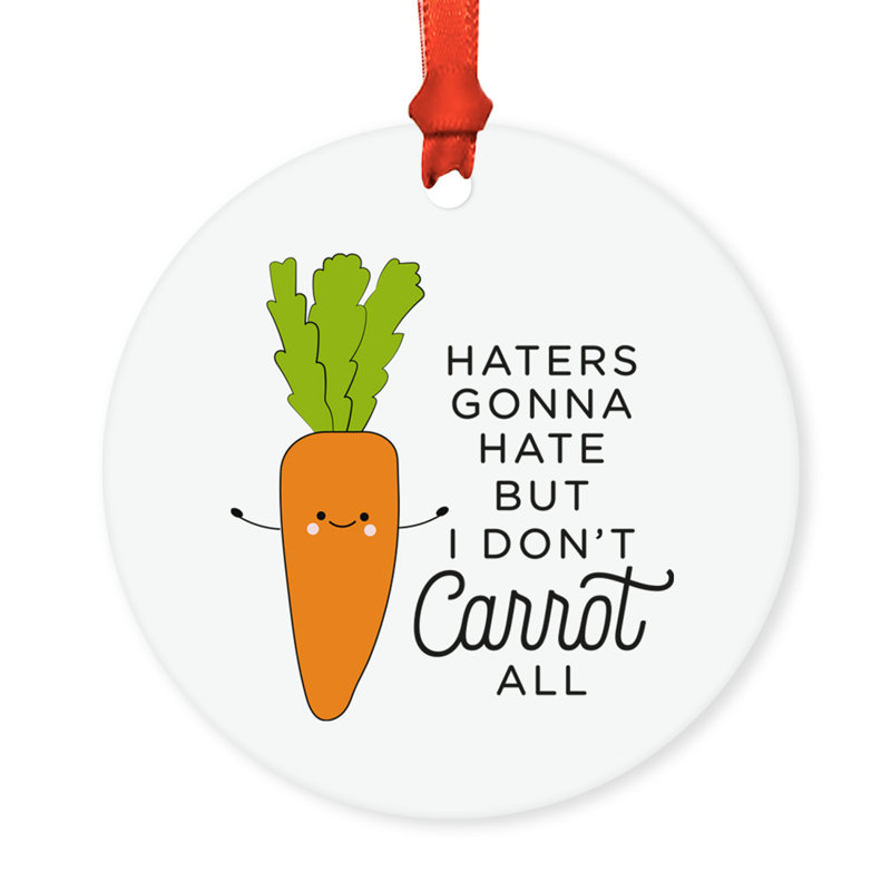 Ornement en forme de carottes Funny Food pun